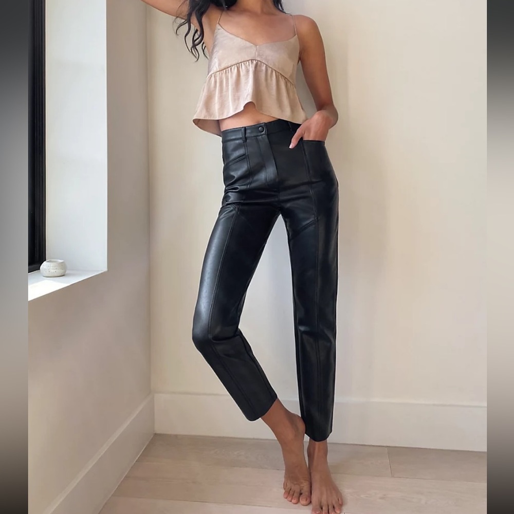 Aritzia Wilfred Vegan Leather Moto Rebel Pant Size 2 XS